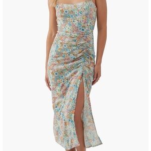 O'Neill Tavia Floral Ruched Midi Dress